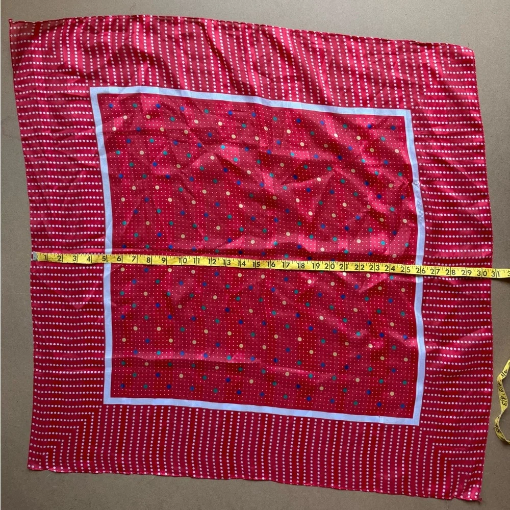 Red Polka Dot Patterned Scarf